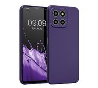 kwmobile Custodia Compatibile con HONOR X8 5G / X6 / 70 Lite 5G Cover - Protezione Back Case Morbida - Silicone TPU Effetto Metallizzato lilla metallizzato
