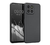 kwmobile Custodia Compatibile con Honor X8 5G / X6 / 70 Lite 5G Cover - Protezione Back Case Morbida - Silicone TPU Effetto Metallizzato Grigio Metallizzato