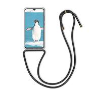 kwmobile Custodia Compatibile con Huawei Mate 20 Cover - Back Case in Silicone TPU - Protezione Smartphone con Cordino - trasparente