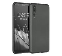 kwmobile Custodia Compatibile con Huawei P20 PRO Cover - Protezione Back Case Morbida - Silicone TPU Effetto Metallizzato Grigio Metallizzato