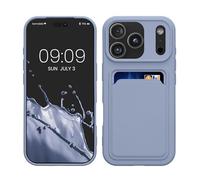 kwmobile Custodia Compatibile con iPhone 17 Pro Cover - Back Case Cellulare con Slot Porta Carte - Morbida in Silicone TPU lavanda