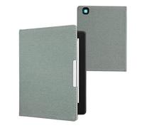 kwmobile Custodia Compatibile con Kobo Aura H2O Edition 2 - Cover Jeans Denim con Chiusura Magnetica - eReader Flip Case Blu Chiaro