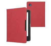 kwmobile Custodia Compatibile con Kobo Clara 2E - Cover Jeans Denim con Chiusura Magnetica - eReader Flip Case Rosso