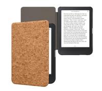 kwmobile Custodia compatibile con Kobo Clara BW/Colour - Cover a libro per eReader - Copertina protettiva Flip Case Protezione per e-book Reader in sughero