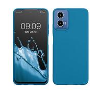 kwmobile Custodia Compatibile con Motorola Moto G34 5G Cover - Back Case per Smartphone in Silicone TPU - Protezione Gommata - blu indaco