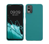 kwmobile Custodia Compatibile con Nokia C32 Cover - Back Case per Smartphone in Silicone TPU - Protezione Gommata - petrolio matt