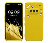 kwmobile Custodia Compatibile con Nothing Phone 3a Cover - Back Case per Smartphone in Silicone TPU - Protezione Gommata - giallo radiante
