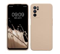 kwmobile Custodia Compatibile con Oppo A16 / A16s / A54s Cover - Back Case per Smartphone in Silicone TPU - Protezione Gommata - coconut swirl