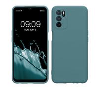 kwmobile Custodia Compatibile con Oppo A16 / A16s / A54s Cover - Back Case per Smartphone in Silicone TPU - Protezione Gommata - artic night