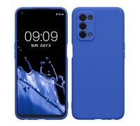kwmobile Custodia Compatibile con Oppo A74 (5G) / A54 (5G) Cover - Back Case per Smartphone in Silicone TPU - Protezione Gommata - blu baltico