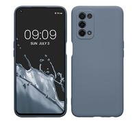 kwmobile Custodia Compatibile con Oppo A74 (5G) / A54 (5G) Cover - Back Case per Smartphone in Silicone TPU - Protezione Gommata - grigio blu