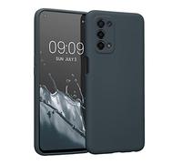 kwmobile Custodia Compatibile con Oppo A74 (5G) / A54 (5G) Cover - Back Case per Smartphone in Silicone TPU - Protezione Gommata - ardesia scuro