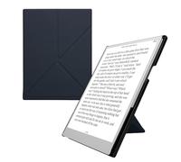 kwmobile Custodia Compatibile con Remarkable Paper Pro Cover - Case Tablet Grafico in Pelle PU - con Stand e Porta Penna - blu scuro