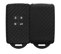 kwmobile Custodia Compatibile con Renault con 4 tasti Smart Key (solo Keyless Go) - Cover Chiavi Auto Protezione Copri Telecomando - Copri Chiave Silicone Effetto Carbonio