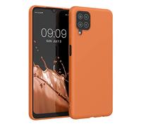 kwmobile Custodia Compatibile con Samsung Galaxy A12 Cover - Back Case per Smartphone in Silicone TPU - Protezione Gommata - arancia fruttata