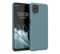 kwmobile Custodia Compatibile con Samsung Galaxy A12 Cover - Back Case per Smartphone in Silicone TPU - Protezione Gommata - antique stone