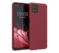 kwmobile Custodia Compatibile con Samsung Galaxy A12 Cover - Back Case per Smartphone in Silicone TPU - Protezione Gommata - rosso rabarbaro
