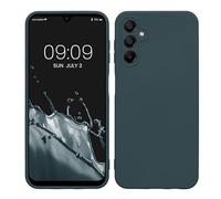 kwmobile Custodia Compatibile con Samsung Galaxy A14 5G Cover - Back Case per Smartphone in Silicone TPU - Protezione Gommata - ardesia scuro