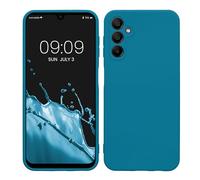 kwmobile Custodia Compatibile con Samsung Galaxy A14 5G Cover - Back Case per Smartphone in Silicone TPU - Protezione Gommata - blu indaco