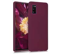 kwmobile Custodia Compatibile con Samsung Galaxy A41 Cover - Back Case per Smartphone in Silicone TPU - Protezione Gommata - viola bordeaux