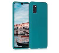 kwmobile Custodia Compatibile con Samsung Galaxy A41 Cover - Back Case per Smartphone in Silicone TPU - Protezione Gommata - petrolio matt