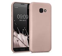 kwmobile Custodia Compatibile con Samsung Galaxy A5 (2017) Cover - Back Case Morbida - Protezione in Silicone TPU Effetto Metallizzato oro rosa metallizzato