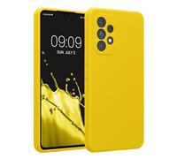 kwmobile Custodia Compatibile con Samsung Galaxy A53 5G Cover - Back Case per Smartphone in Silicone TPU - Protezione Gommata - Giallo radiante