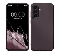kwmobile Custodia Compatibile con Samsung Galaxy A56 5G Cover - Back Case Morbida - Protezione in Silicone TPU Effetto Metallizzato bordeaux metallizzato