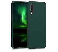 kwmobile Custodia Compatibile con Samsung Galaxy A70 Cover - Back Case per Smartphone in Silicone TPU - Protezione Gommata - verde muschio