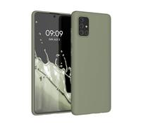 kwmobile Custodia Compatibile con Samsung Galaxy A71 Cover - Back Case per Smartphone in Silicone TPU - Protezione Gommata - verde grigio