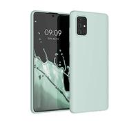 kwmobile Custodia Compatibile con Samsung Galaxy A71 Cover - Back Case per Smartphone in Silicone TPU - Protezione Gommata - menta freddo