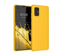kwmobile Custodia Compatibile con Samsung Galaxy A71 Cover - Back Case per Smartphone in Silicone TPU - Protezione Gommata - miele