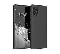 kwmobile Custodia Compatibile con Samsung Galaxy A71 Cover - Back Case per Smartphone in Silicone TPU - Protezione Gommata - nero matt
