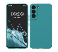 kwmobile Custodia Compatibile con Samsung Galaxy S22 Cover - Back Case per Smartphone in Silicone TPU - Protezione Gommata - petrolio matt