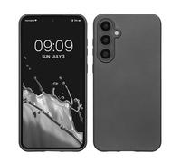 kwmobile Custodia Compatibile con Samsung Galaxy S23 FE Cover - Back Case Morbida - Protezione in Silicone TPU Effetto Metallizzato grigio metallizzato