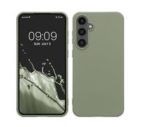 kwmobile Custodia Compatibile con Samsung Galaxy S23 FE Cover - Back Case per Smartphone in Silicone TPU - Protezione Gommata - verde grigio