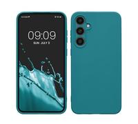 kwmobile Custodia Compatibile con Samsung Galaxy S23 FE Cover - Back Case per Smartphone in Silicone TPU - Protezione Gommata - petrolio matt