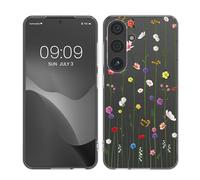 kwmobile Custodia Compatibile con Samsung Galaxy S24 - Cover Silicone TPU - Protezione Back Case - Esplosione Primaverile multicolore/trasparente