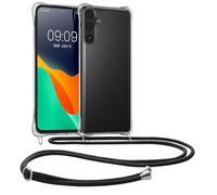 kwmobile Custodia Compatibile con Samsung Galaxy S24 FE Cover - Back Case in Silicone TPU - Protezione Smartphone con Cordino - trasparente