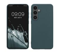 kwmobile Custodia Compatibile con Samsung Galaxy S24 FE Cover - Back Case per Smartphone in Silicone TPU - Protezione Gommata - ardesia scuro
