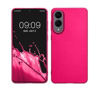 kwmobile Custodia Compatibile con Samsung Galaxy S25 Edge Cover - Back Case Morbida - Protezione in Silicone TPU Effetto Metallizzato rosa metallizzato