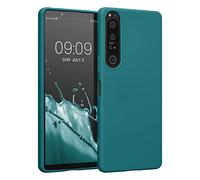 kwmobile Custodia Compatibile con Sony Xperia 1 IV Cover - Back Case per Smartphone in Silicone TPU - Protezione Gommata - petrolio matt