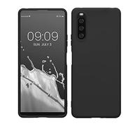 kwmobile Custodia Compatibile con Sony Xperia 10 IV Cover - Back Case per Smartphone in Silicone TPU - Protezione Gommata - nero matt