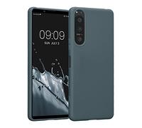 kwmobile Custodia Compatibile con Sony Xperia 5 IV Cover - Back Case per Smartphone in Silicone TPU - Protezione Gommata - ardesia scuro