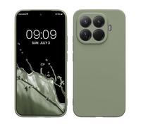 kwmobile Custodia Compatibile con Xiaomi 15T Pro Cover - Back Case per Smartphone in Silicone TPU - Protezione Gommata - verde grigio