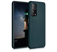 kwmobile Custodia Compatibile con Xiaomi Mi 10T / Mi 10T Pro Cover - Back Case Morbida - Protezione in Silicone TPU Effetto Metallizzato petrolio metallizzato