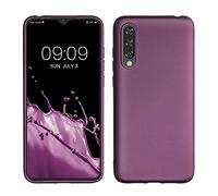 kwmobile Custodia Compatibile con Xiaomi Mi 9 Lite Cover - Back Case Morbida - Protezione in Silicone TPU Effetto Metallizzato lavanda metallizzato