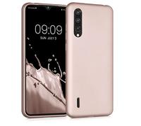 kwmobile Custodia Compatibile con Xiaomi Mi 9 Lite Cover - Back Case Morbida - Protezione in Silicone TPU Effetto Metallizzato oro rosa metallizzato