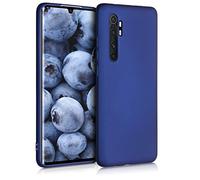 kwmobile Custodia Compatibile con Xiaomi Mi Note 10 Lite Cover - Back Case Morbida - Protezione in Silicone TPU Effetto Metallizzato blu metallizzato
