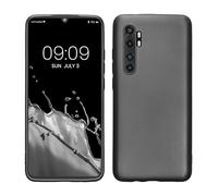 kwmobile Custodia Compatibile con Xiaomi Mi Note 10 Lite Cover - Back Case Morbida - Protezione in Silicone TPU Effetto Metallizzato grigio metallizzato